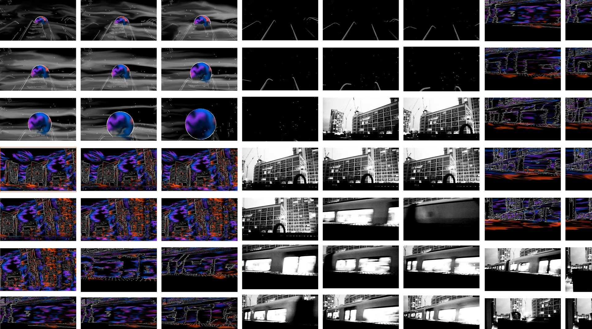 Screenshots from the video