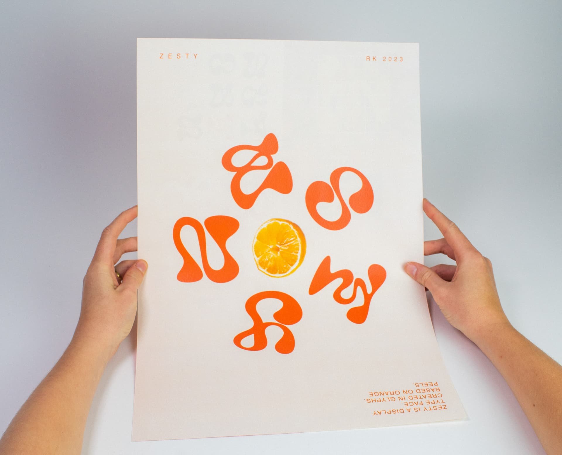 ZESTY type specimen sheet