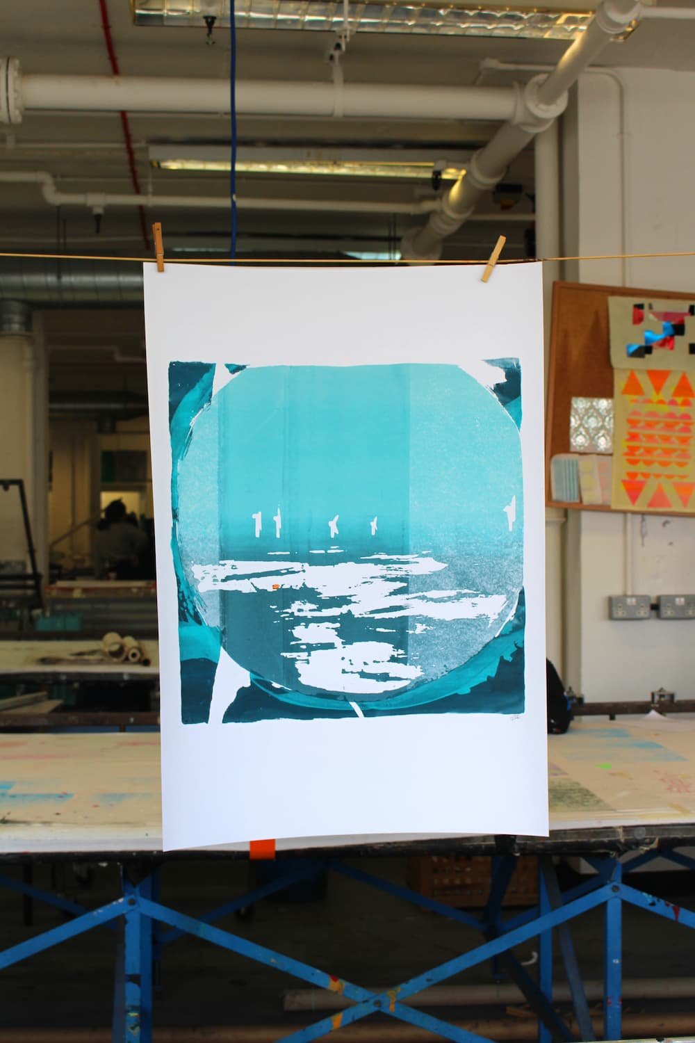 50p worth view 
2023 
Screen print.