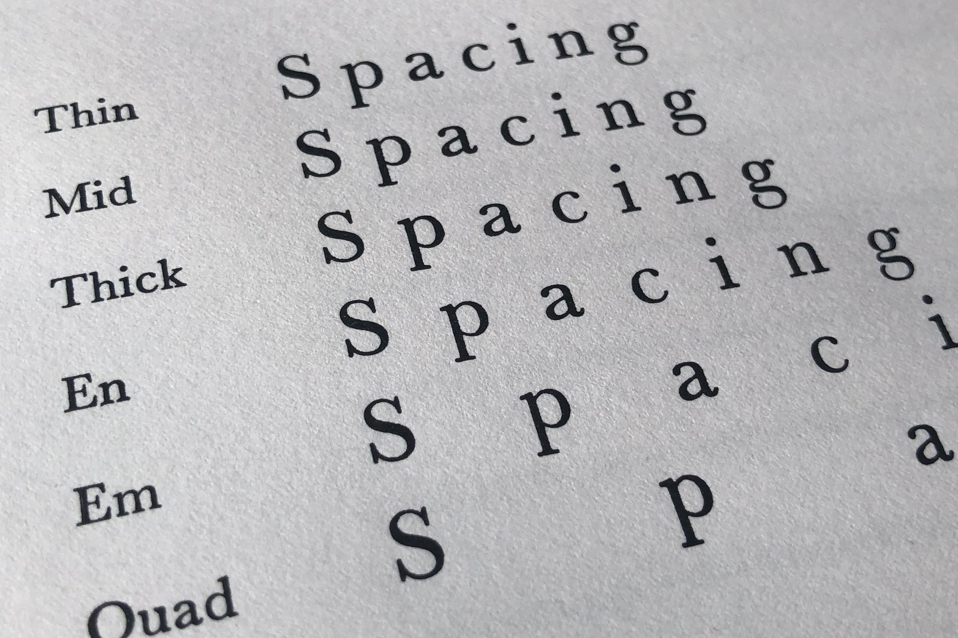 Spacing Material | Letterpress printing