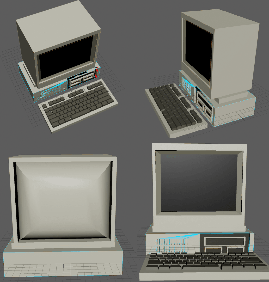 3D retro computer modelling